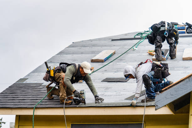 Professional Roofing technician working in West Branch, IA